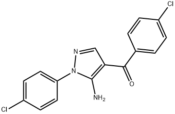 (5-AMINO-1-(4-CHLOROPHENYL)-1H-PYRAZOL-4-YL)(4-CHLOROPHENYL)METHANONE 结构式