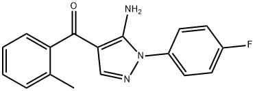 (5-AMINO-1-(4-FLUOROPHENYL)-1H-PYRAZOL-4-YL)(O-TOLYL)METHANONE 结构式