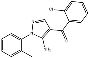 (5-AMINO-1-O-TOLYL-1H-PYRAZOL-4-YL)(2-CHLOROPHENYL)METHANONE 结构式