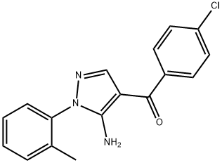 (5-AMINO-1-O-TOLYL-1H-PYRAZOL-4-YL)(4-CHLOROPHENYL)METHANONE 结构式