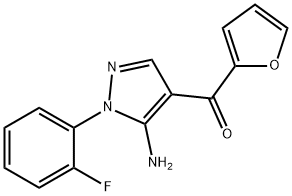 (5-AMINO-1-(2-FLUOROPHENYL)-1H-PYRAZOL-4-YL)(FURAN-2-YL)METHANONE 结构式
