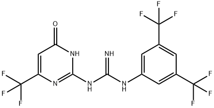 1-(3,5-双(三氟甲基)苯基)-3-(4-羟基-6-(三氟甲基)嘧啶-2-基)胍 结构式