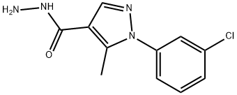 1-(3-氯苯)-5-甲基-1H-吡唑-4-酰肼 结构式