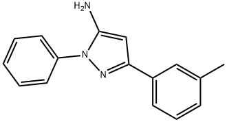 3-(3-甲基苯基)-1-苯基-1H-吡唑-5-胺 结构式