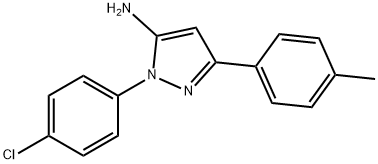 1-(4-氯苯基)-3-(对甲苯基)-1H-吡唑-5-胺 结构式
