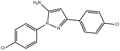 1,3-BIS(4-CHLOROPHENYL)-1H-PYRAZOL-5-AMINE 结构式