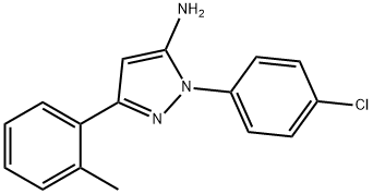 1-(4-CHLOROPHENYL)-3-O-TOLYL-1H-PYRAZOL-5-AMINE 结构式