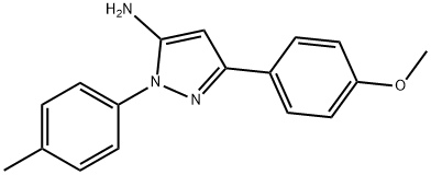 3-(4-METHOXYPHENYL)-1-(4-METHYLPHENYL)-1H-PYRAZOL-5-AMINE 结构式