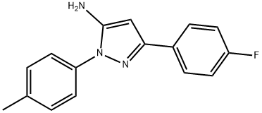 3-(4-氟苯基)-1-(对甲苯基)-1H-吡唑-5-胺 结构式