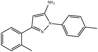 3-(邻甲苯基)-1-(对苯甲基)-1H-吡唑-5-胺 结构式