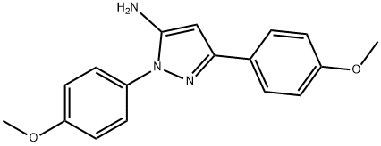 1,3-BIS(4-METHOXYPHENYL)-1H-PYRAZOL-5-AMINE 结构式