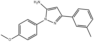 1-(4-METHOXYPHENYL)-3-M-TOLYL-1H-PYRAZOL-5-AMINE 结构式