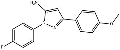 1-(4-FLUOROPHENYL)-3-(4-METHOXYPHENYL)-1H-PYRAZOL-5-AMINE 结构式