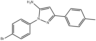 1-(4-Bromophenyl)-3-p-tolyl-1H-pyrazol-5-ylamine 结构式