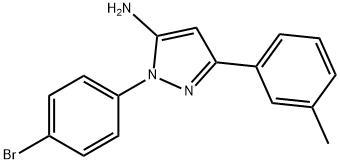1-(4-BROMOPHENYL)-3-M-TOLYL-1H-PYRAZOL-5-AMINE 结构式
