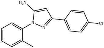 3-(4-CHLOROPHENYL)-1-O-TOLYL-1H-PYRAZOL-5-AMINE 结构式