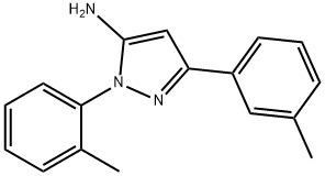 1-(2-METHYLPHENYL)-3-(3-METHYLPHENYL)-1H-PYRAZOL-5-AMINE 结构式