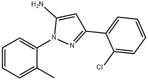 3-(2-CHLOROPHENYL)-1-O-TOLYL-1H-PYRAZOL-5-AMINE 结构式