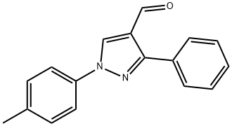 3-PHENYL-1-P-TOLYL-1H-PYRAZOLE-4-CARBALDEHYDE 结构式