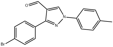 3-(4-BROMOPHENYL)-1-P-TOLYL-1H-PYRAZOLE-4-CARBALDEHYDE 结构式