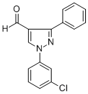 1-(3-CHLOROPHENYL)-3-PHENYL-1H-PYRAZOLE-4-CARBALDEHYDE 结构式