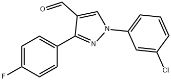 1-(3-CHLOROPHENYL)-3-(4-FLUOROPHENYL)-1H-PYRAZOLE-4-CARBALDEHYDE 结构式