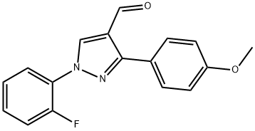 1-(2-FLUOROPHENYL)-3-(4-METHOXYPHENYL)-1H-PYRAZOLE-4-CARBALDEHYDE 结构式