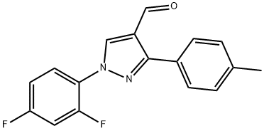 1-(2,4-DIFLUOROPHENYL)-3-P-TOLYL-1H-PYRAZOLE-4-CARBALDEHYDE 结构式