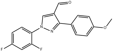 1-(2,4-DIFLUOROPHENYL)-3-(4-METHOXYPHENYL)-1H-PYRAZOLE-4-CARBALDEHYDE 结构式