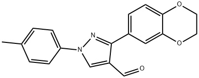 3-(2,3-DIHYDROBENZO[B][1,4]DIOXIN-6-YL)-1-P-TOLYL-1H-PYRAZOLE-4-CARBALDEHYDE 结构式