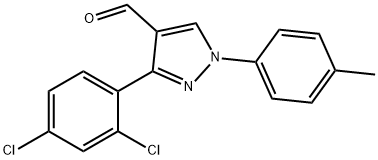 3-(2,4-DICHLOROPHENYL)-1-P-TOLYL-1H-PYRAZOLE-4-CARBALDEHYDE 结构式
