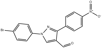 1-(4-BROMOPHENYL)-3-(4-NITROPHENYL)-1H-PYRAZOLE-4-CARBALDEHYDE 结构式