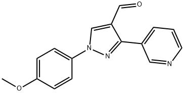 1-(4-METHOXYPHENYL)-3-(PYRIDIN-3-YL)-1H-PYRAZOLE-4-CARBALDEHYDE 结构式