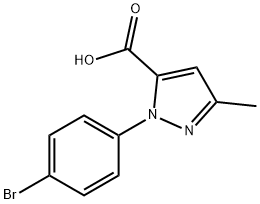 2-(4-BROMO-PHENYL)-5-METHYL-2H-PYRAZOLE-3-CARBOXYLIC ACID 结构式