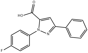 1-(4-氟苯基)-3-苯基-1H-吡唑-5-羧酸 结构式