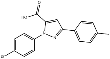 1-(4-BROMOPHENYL)-3-P-TOLYL-1H-PYRAZOLE-5-CARBOXYLIC ACID 结构式