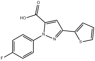 1-(4-氟苯基)-3-(噻吩-2-基)-1H-吡唑-5-羧酸 结构式