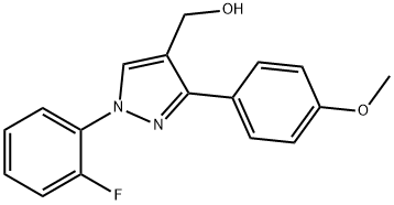 (1-(2-FLUOROPHENYL)-3-(4-METHOXYPHENYL)-1H-PYRAZOL-4-YL)METHANOL 结构式