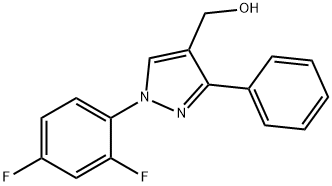 (1-(2,4-DIFLUOROPHENYL)-3-PHENYL-1H-PYRAZOL-4-YL)METHANOL 结构式