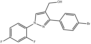 (3-(4-BROMOPHENYL)-1-(2,4-DIFLUOROPHENYL)-1H-PYRAZOL-4-YL)METHANOL 结构式