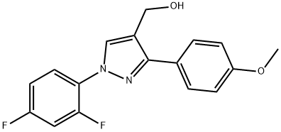 (1-(2,4-DIFLUOROPHENYL)-3-(4-METHOXYPHENYL)-1H-PYRAZOL-4-YL)METHANOL 结构式