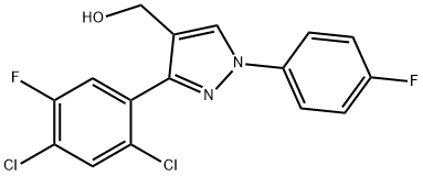 (3-(2,4-DICHLORO-5-FLUOROPHENYL)-1-(4-FLUOROPHENYL)-1H-PYRAZOL-4-YL)METHANOL 结构式