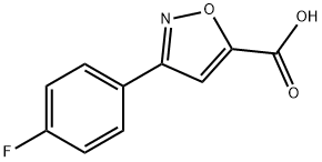 3-(4-氟-苯基)-异恶唑-5-羧酸 结构式