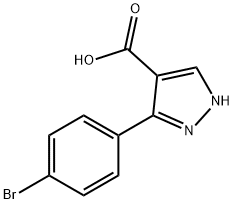 3-(4-溴苯基)-2H-吡唑-4-羧酸 结构式