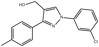 (1-(3-CHLOROPHENYL)-3-P-TOLYL-1H-PYRAZOL-4-YL)METHANOL 结构式