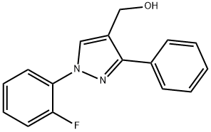 (1-(2-氟苯基)-3-苯基-1H-吡唑-4-基)甲醇 结构式