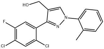 (3-(2,4-DICHLORO-5-FLUOROPHENYL)-1-O-TOLYL-1H-PYRAZOL-4-YL)METHANOL 结构式
