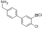 (3',4'-二氯-[1,1'-联苯]-4-基)甲胺盐酸盐 结构式
