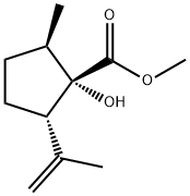 Cyclopentanecarboxylic acid, 1-hydroxy-2-methyl-5-(1-methylethenyl)-, methyl ester, (1S,2R,5S)- (9CI) 结构式