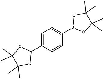 4,4,5,5-Tetramethyl-2-[4-(4,4,5,5-Tetramethyl-1,3-dioxolan-2-yl)phenyl]-1,3,2-dioxaborolane, 620595-02-0, 结构式